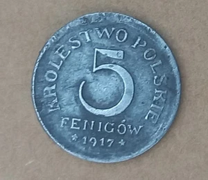 5 Fenigov Reino Polonia 1917 Polskich Polska - Imagen 1 de 2