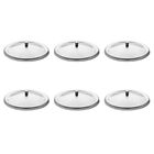  6 Pcs Round Cup Covers Stainless Coffee Mug Steel Lid Vacuum