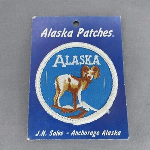 AK Alaska Bighorn Ram Souvenir Tourist 3" Round Patch New JH Sales - Picture 1 of 2