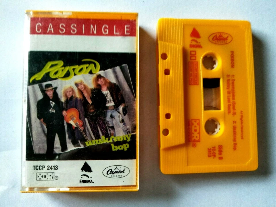 POISON UNSKINNY BOP CASSINGLE CASSETTE TAPE TAPE AUSTRALIA  LIKE NEW - Image 1 of 1