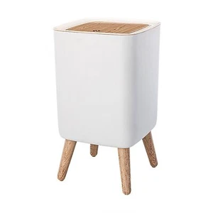 WanWanKa 2.6 Gallon Mini Slim White Plastic Trash Can Anti-Odor Easy to Clean - Picture 1 of 8