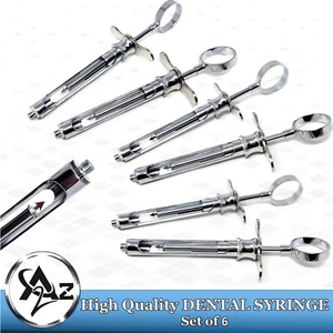 6 jeringas dentales alemanas autoaspirantes de 1,8 cc instrumentos dentales-A+ - Imagen 1 de 3
