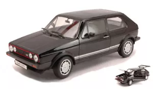 MODELLINO AUTO STATICO WELLY VW GOLF I GTI 1976 NERO MODELLISMO SCALA 1:18 - Foto 1 di 2