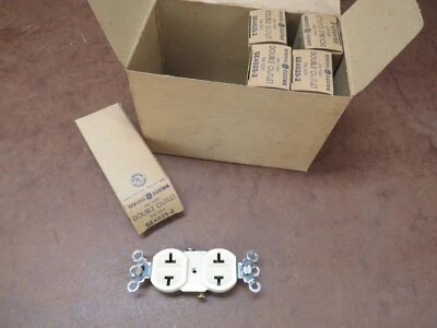 De colección Nos 5 Ge4025-2 General Electric GE Receptáculos Dúplex Salida Marfil Baquelita Foto 1 de 4