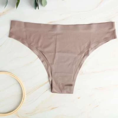 Mujeres Ropa Interior de Seda Hielo Bragas Tanga Calzoncillos Tanga Lencería Tanga Sin Costuras Foto 1 de 4