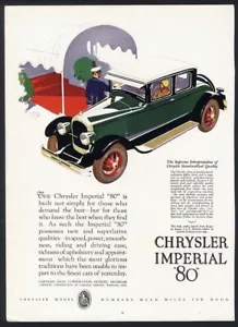 1926 CHRYSLER Imperial 80 Car Auto Ad 2 Door - Picture 1 of 1