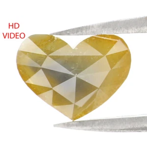 2.34 CT Natural Loose Heart Shape Diamond 7.35 MM Yellow Color Diamond LQ2694 - Picture 1 of 8