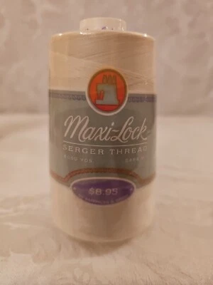 Maxi-Lock All Purpose Spun Polyester Serger Thread 6000 Yards T27 Eggshell - Image 1 of 2