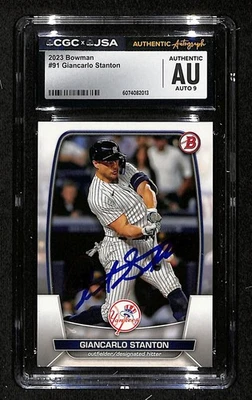 Tarjeta Bowman #91 Yankees CGC/JSA 199096 firmada/automática por Giancarlo Stanton Foto 1 de 2