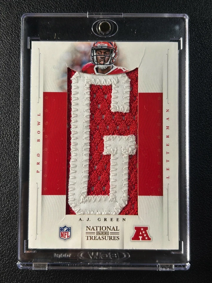 AJ GREEN 2012 NATIONAL TREASURES #3 PRO BOWL LETTERMAN LETTER PATCH 1/5 - Image 1 of 2