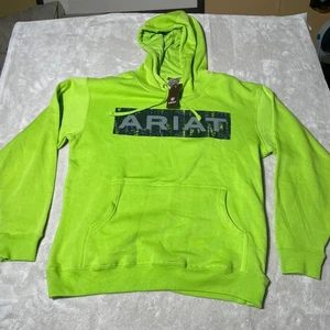 NWT Ariat Men's Neon Green Pullover Hoodie Outdoor Fall Sweatshirt Size M RACK - Picture 1 of 6