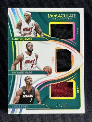 2023-24 Immaculate LeBron James/Dwyane Wade/Chris Bosh Triple Jerseys Patch /99 - image 1 of 2