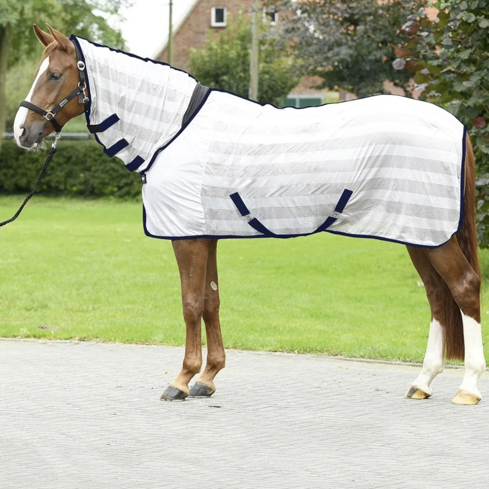 Busse Transport-Fliegendecke Stripe Plus - silver (navy) - Bild 1 von 1