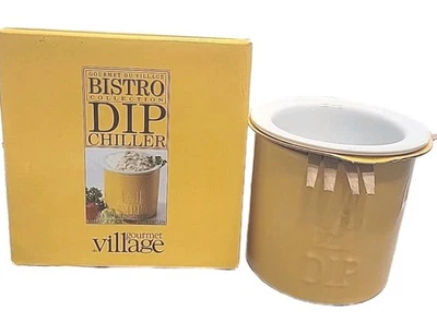 Dip Chiller Gourmet Village Bistro Edition Porcelain W/Box New - Image 1 of 4