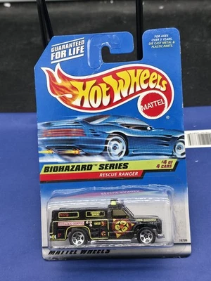 Vintage Hot Wheels #720 Biohazard Series 4/4 RESCUE RANGER Black Mattel  B6 - Image 1 of 2
