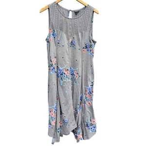 Torrid 2X Gris Gris Floral Verano Solero Sin Mangas Tejido Playa Vacaciones - Imagen 1 de 7