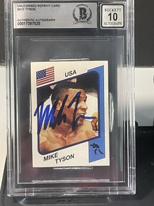 Signed Mike Tyson Beckett Certified Authentic On Card Autograph Panini hof RC  - Picture 1 of 2