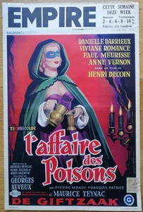 AFFAIRE DES POISONS Danielle Darrieux Original Belgisches Kino Poster '55 - Bild 1 von 1