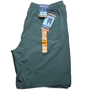 Gerry Mens Shorts Pull On Trail Olive Drawstring Pockets Stretch XXL WAIST 40-42 - Picture 1 of 9