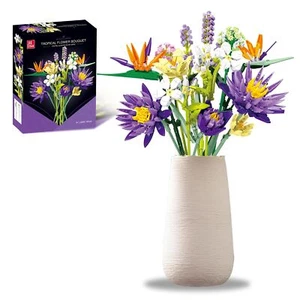 Flower Bouquet Building Set 891 Pcs Birds of Paradise and Water Lily Bouquet ... - Picture 1 of 7