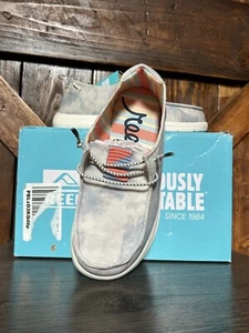 Reef Kids Cushion Coast Slip-on Casual Shoes "Washed Ocean" - Sz. 4 - Picture 1 of 9