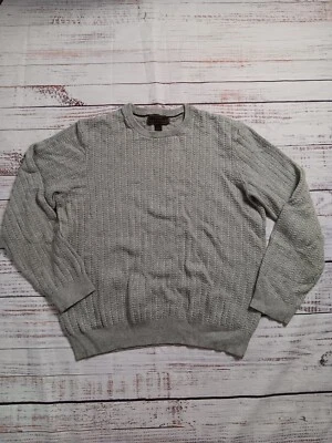 Jos A Bank Reserve Sweatshirt Men's Large Gray 95%Cotton 5% Cashmere Long Sleeve - Image 1 of 4