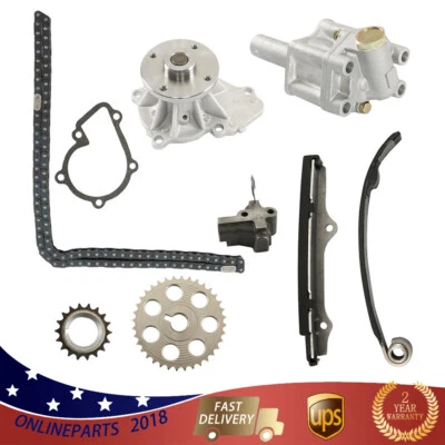 For 2.4L Nissan 240SX D21 Pickup 1989-1997 Timing Chain Kit Oil Water Pump KA24E - Image 1 of 4