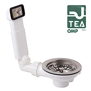 Piletta lavello 1"1/2 con griglia inox e troppo pieno stretto Pic Nic OMP TEA - Foto 1 di 3