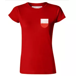 Camiseta con insignia de fútbol polaco para mujer Footy Copa Mundial - Imagen 1 de 2