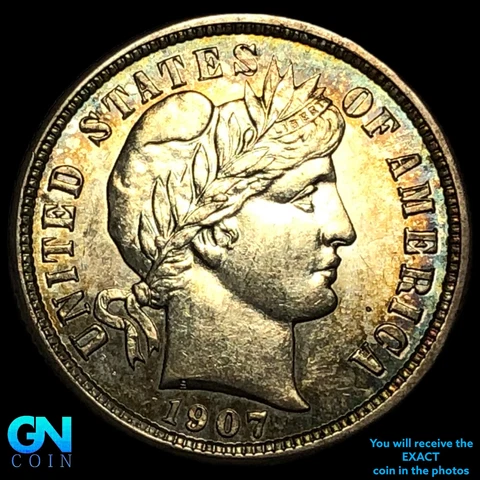 1907 S Barber Dime  #E6333 Cover