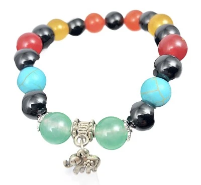 Brazalete de Chakra Ajustable con Piedras Curativas y Dijes Yoga Meditación Foto 1 de 4