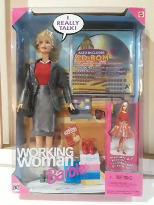 MUJER TRABAJADORA Muñeca Barbie #20548 "¡Realmente hablo!" Mattel 1999  Foto 1 de 4