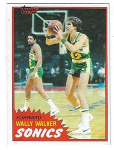 1981-82 TOPPS WALLY WALKER BASE SET #100 (WEST) SUPERSONICS - Picture 1 of 2