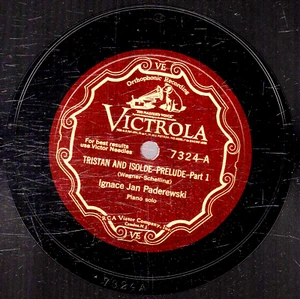 125ci. Ignace Paderewski - Tristan & Isolde-Prelude (parts 1/2) - Victor 7324 - Imagen 1 de 1