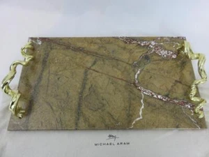 Michael Aram zucca e vite marmo formaggio tagliere vassoio servizio salumi 18" x 10" - Foto 1 di 8