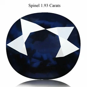 Bonita espinela natural corte ovalado color azul marino intenso de 1,93 quilates extraída en Tanzania - Imagen 1 de 7