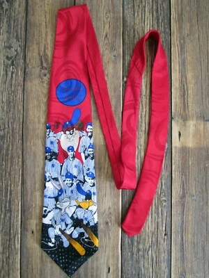 Baseball Toons 1994 New York Yankees Neck Tie Taz Daffy Duck Bugs Bunny Silk - Image 1 of 4