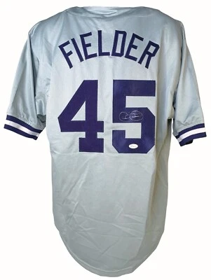 Cecil Fielder autographed signed jersey MLB New York Yankees JSA COA - Image 1 of 4