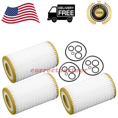 3 filtros de aceite de motor para Mercedes Chrysler Dodge 0001802609 / 000 180 26 09 Foto 1 de 4