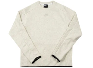 Nike Sportswear Tech Fleece Crew Sweatshirt WHITE HEATHER DA0398-100 $110 Size M - Picture 1 of 4