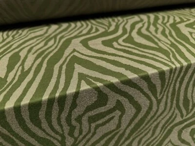 Viscose Spandex Stretch Single Jersey Fabric, Per Metre - Zebra Print - Khaki - Image 1 of 3