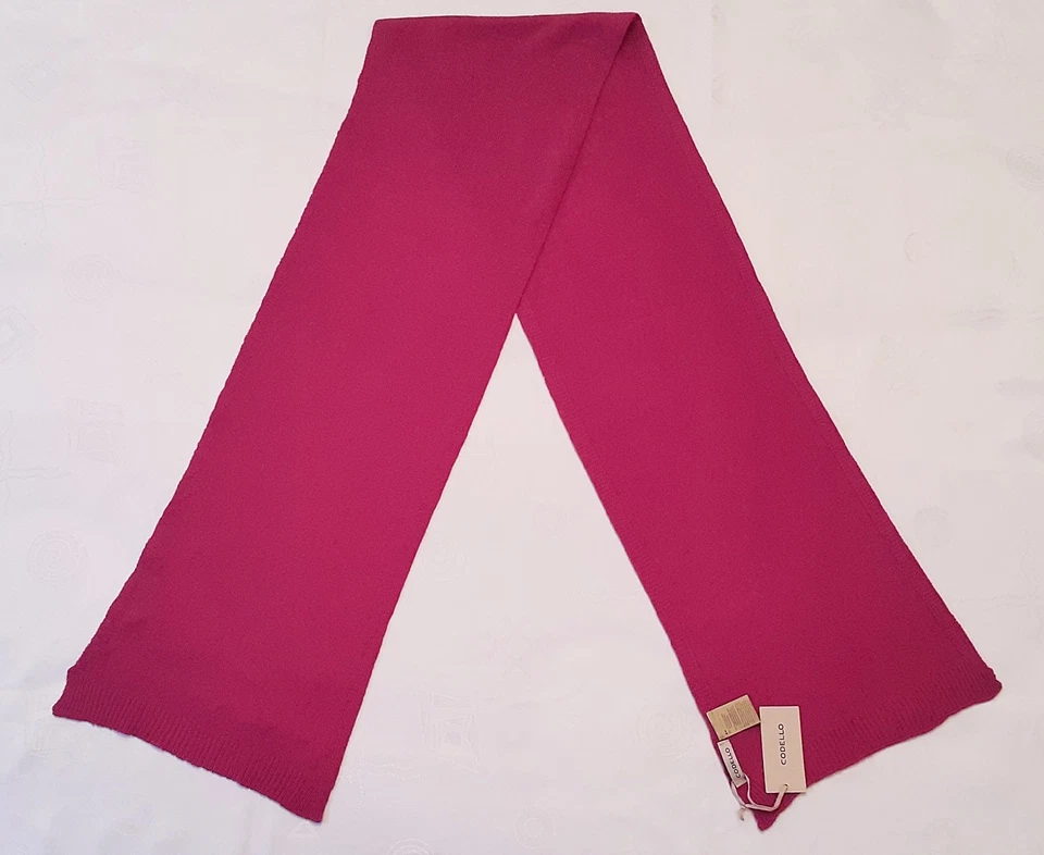 ALEMANIA CODELLO SÓLIDO MALVA TEJIDO SUAVE MEZCLA CACHEMIR BUFANDA LARGA PARA MUJER Foto 1 de 3