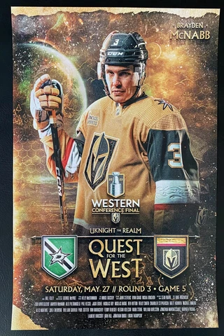 2023 VEGAS GOLDEN KNIGHTS STANLEY CUP WCF PLAYOFF POSTER R3 GAME 5  **NEW** Cover