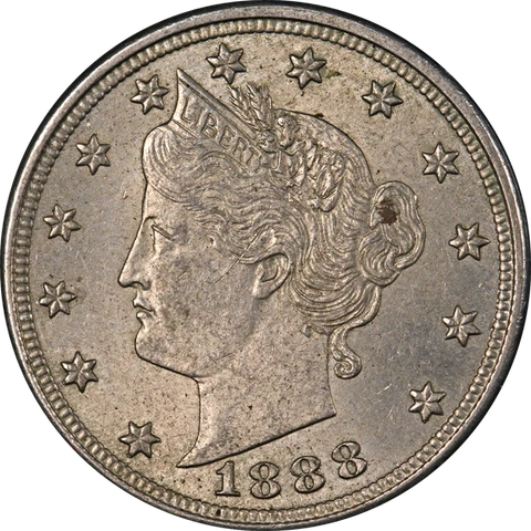 1888 Liberty V Nickel Nice BU+ Nice Eye Appeal Strong Strike Cover