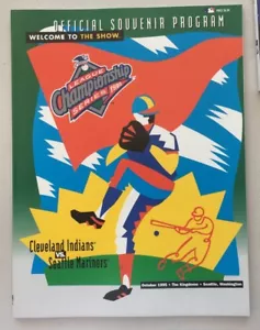 1995 ALCS PROGRAM MLB CLEVELAND INDIANS SEATTLE MARINERS ART COVER 7238 - Picture 1 of 1