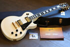Super Clean! Gibson Les Paul Custom Alpine White ALL OG Ebony Board + COA OHSC