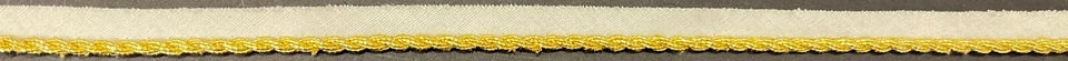 1/8" Metallic Gold Twisted Lip Cord Edge Fabric Trim 22 Yards - Image 1 of 1