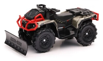NEW NEW-RAY CAN-AM OUTLANDER X MR 1000 ATV w PLOW 1:20 DIECAST MODEL TOY - Image 1 of 2