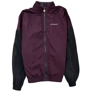 Givenchy Men's Printed Logo Jacket Burgundy IT 46 / S - Picture 1 of 12