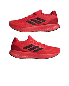 Scarpe Sneakers UOMO Adidas RUNFALCON 5 UOMO Rosso Nero - Zdjęcie 1 z 14